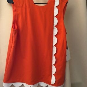 Orange Victoria Beckham top